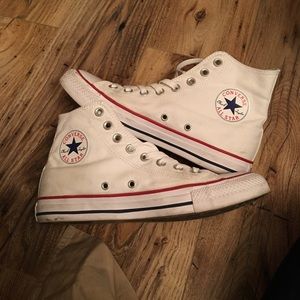 Women white high top converse!